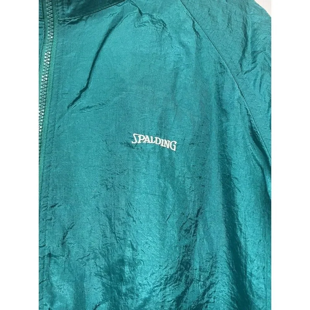 Spaulding Active Sportswear Green XL Windbreaker VTG